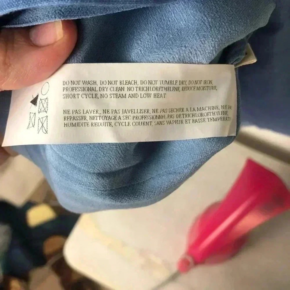 Revolve Capulet 100% linen one shoulder chambray mini dress medium new with tags - Picture 7 of 9